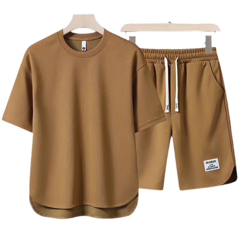 Men's Summer Short Sleeve T-Shirt Crew Neck Solid Color