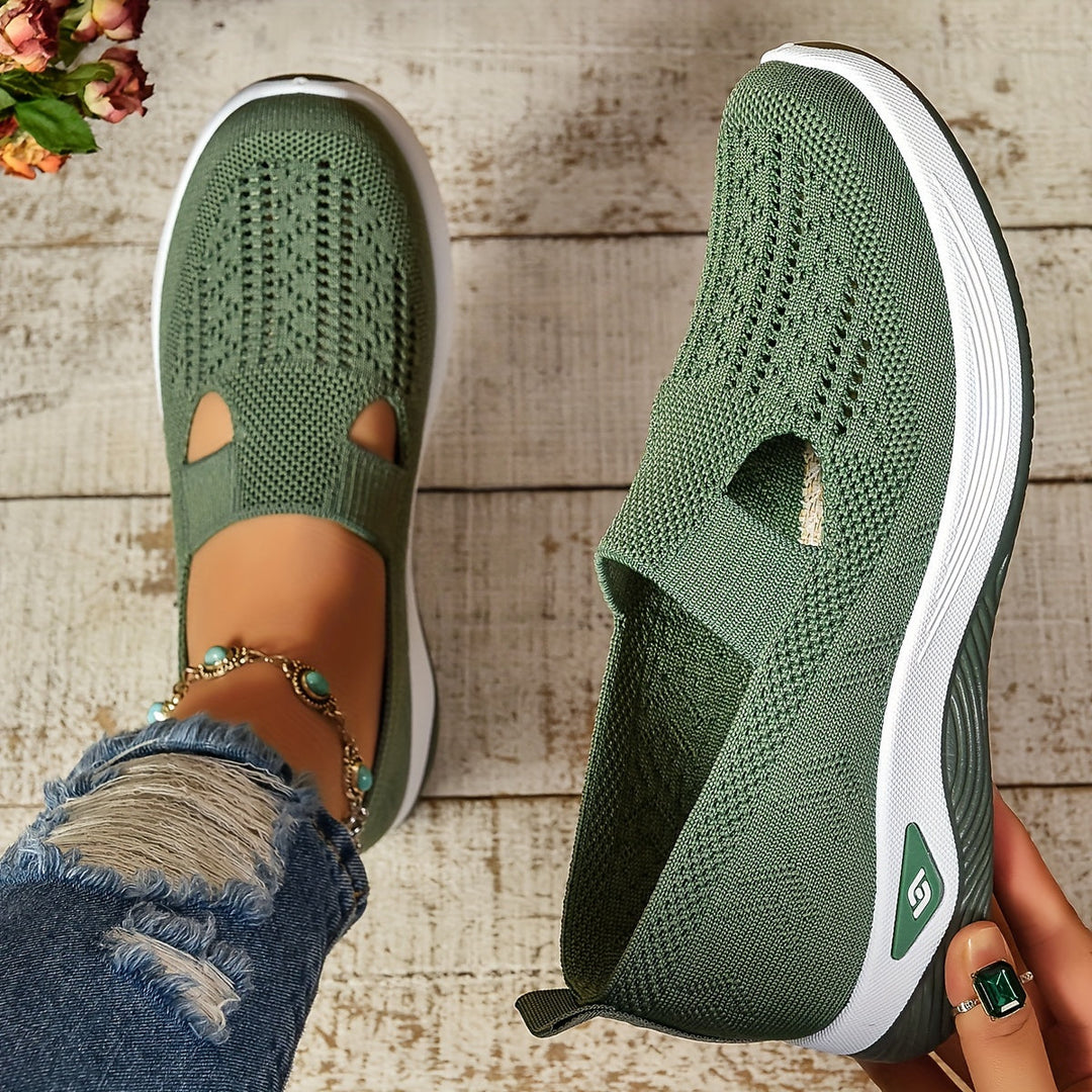 Women Walking Shoes Slip-On Design with Non-Slip Sole and Breathable Upper