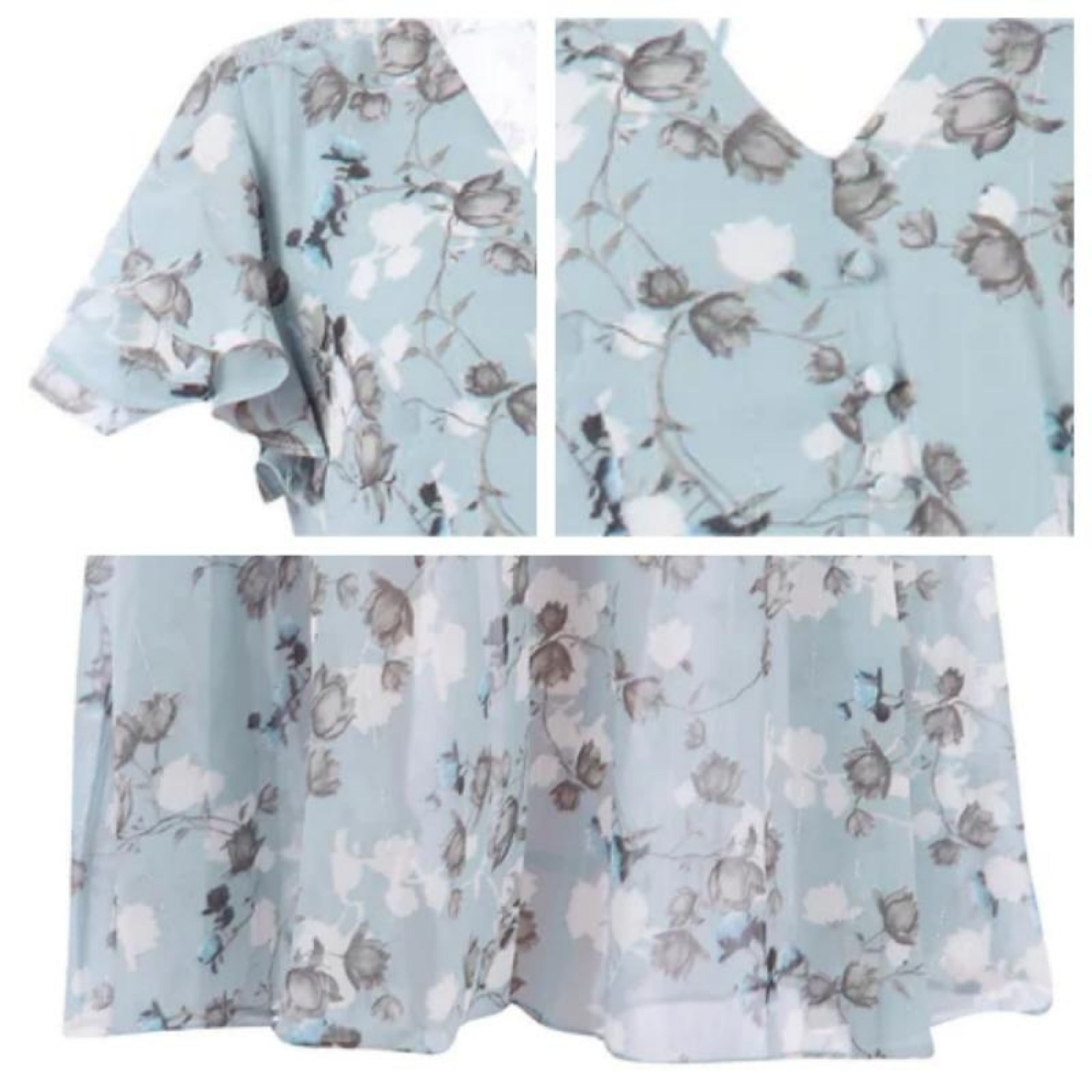 V-neck Floral Print