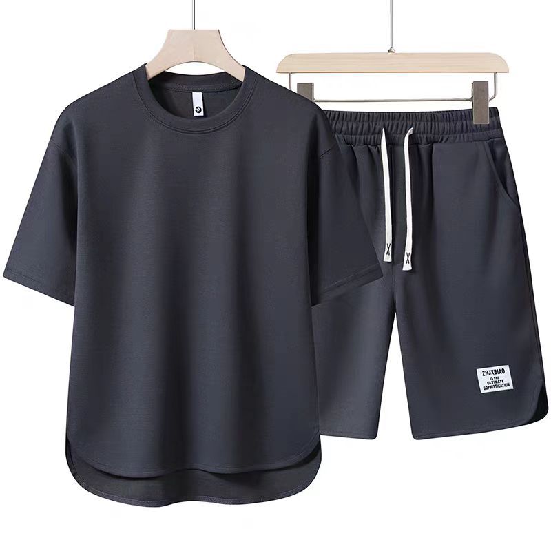 Men's Summer Short Sleeve T-Shirt Crew Neck Solid Color