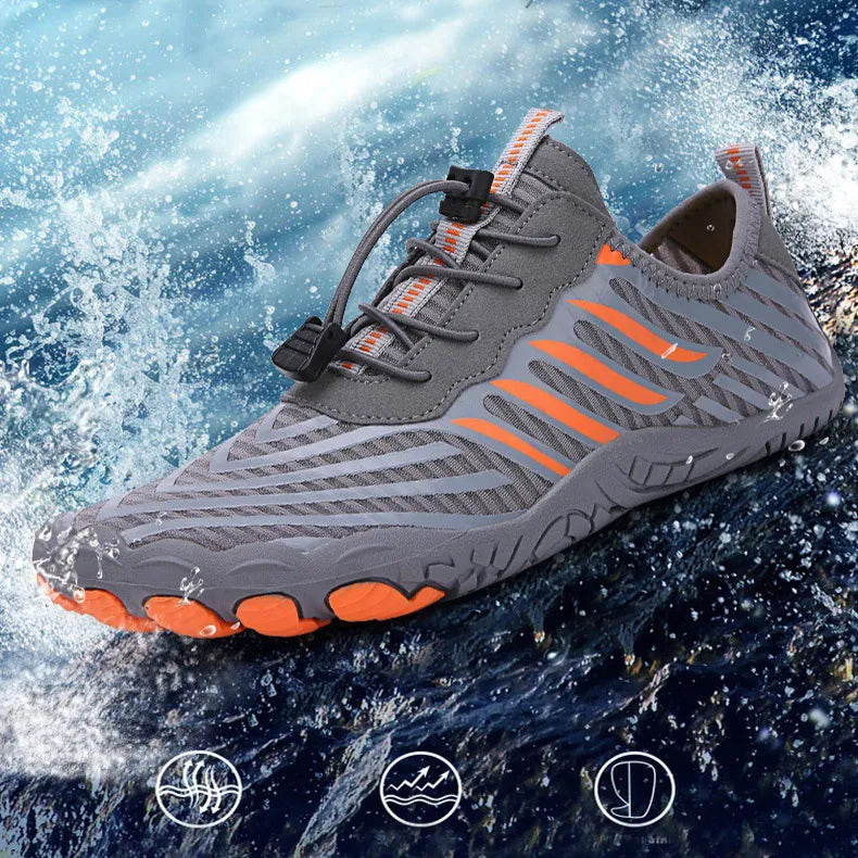 Men's Summer Water Shoes Rubber Sole Slip-On for Swimming and Beach