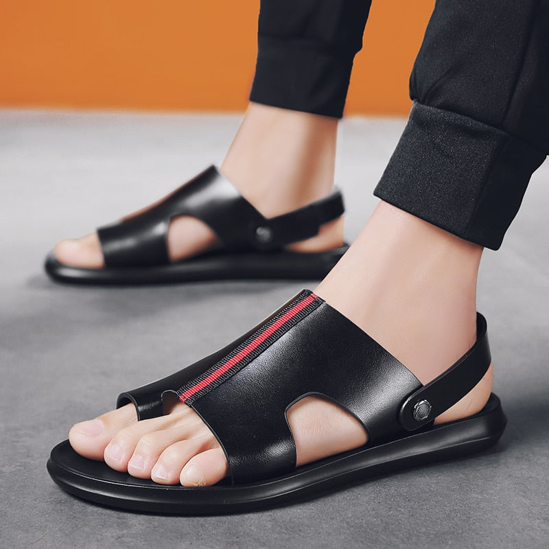 Men’s Summer Sandals Open Design Rubber Sole Breathable Upper