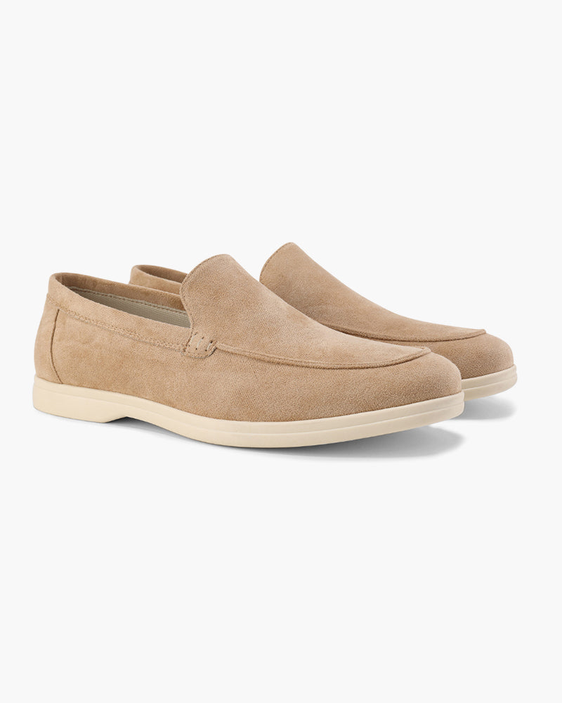 Men Suede Loafers With Slip-On Design And Cushioned Insole