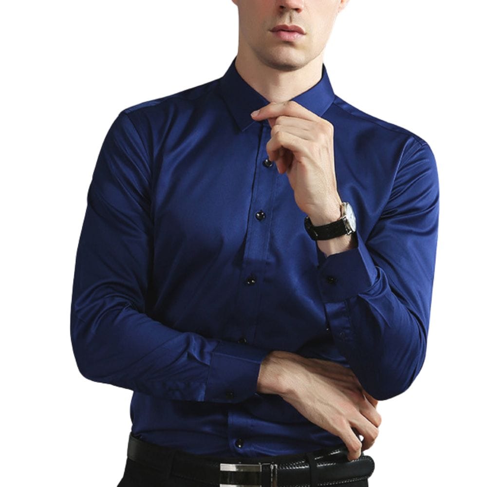 Men Shirt Wrinkle Resistant With Stretch Fabric And Quick Dry