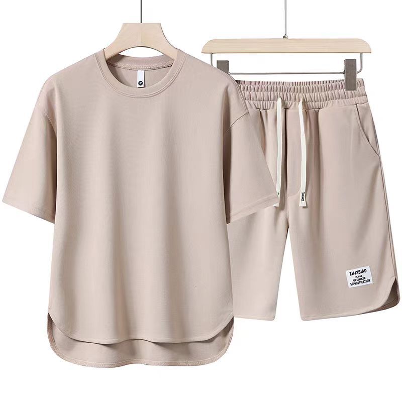 Men's Summer Short Sleeve T-Shirt Crew Neck Solid Color