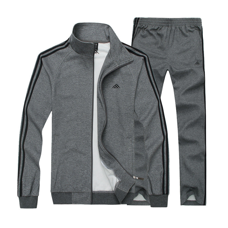 Men Sportswear Suit Lightweight Two-Piece Full Zip Contrast Design