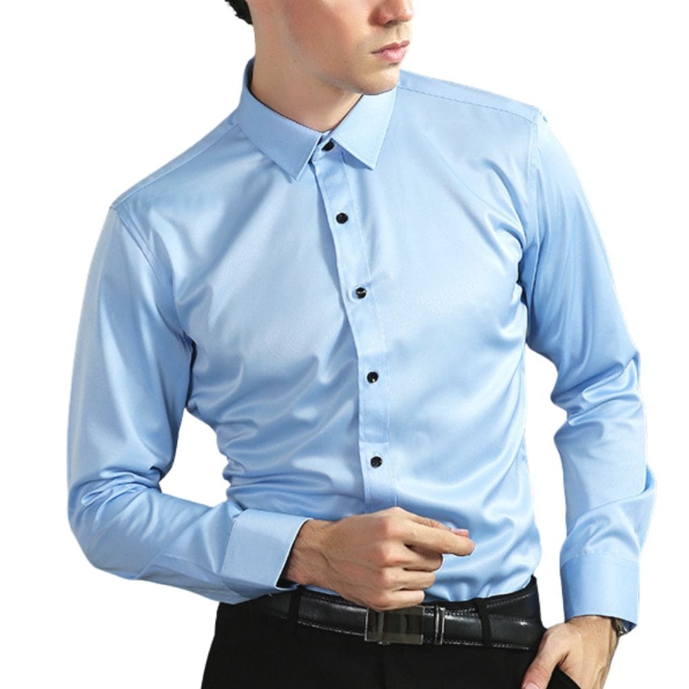 Men Shirt Wrinkle Resistant With Stretch And Quick Dry