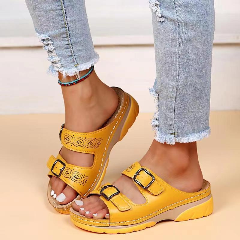Female Summer Orthopedic Sandals Cushioned Footbed EVA Sole Slip-On Design