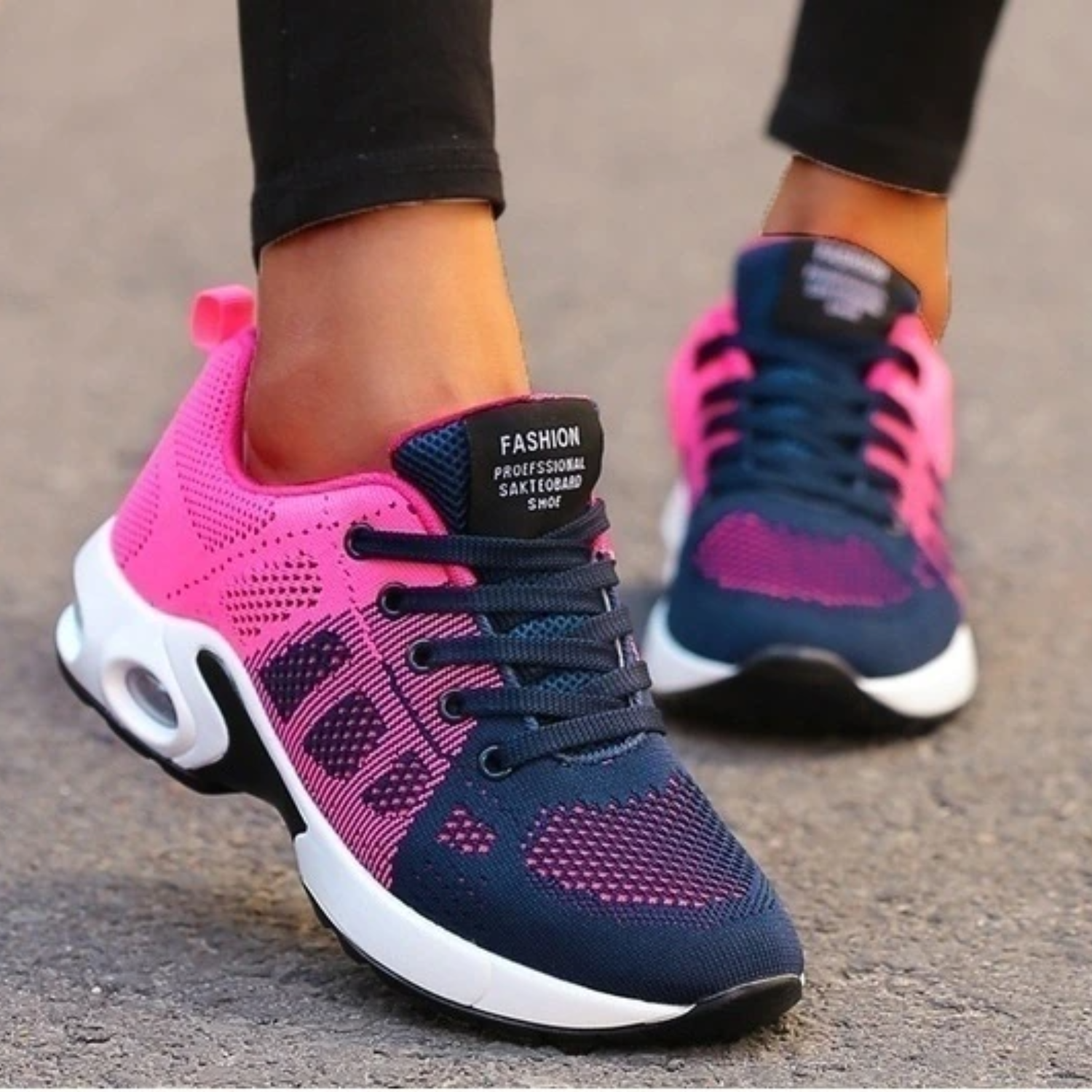 Women Running Shoes Breathable Mesh Upper With Cushioned Sole And Lightweight Fit