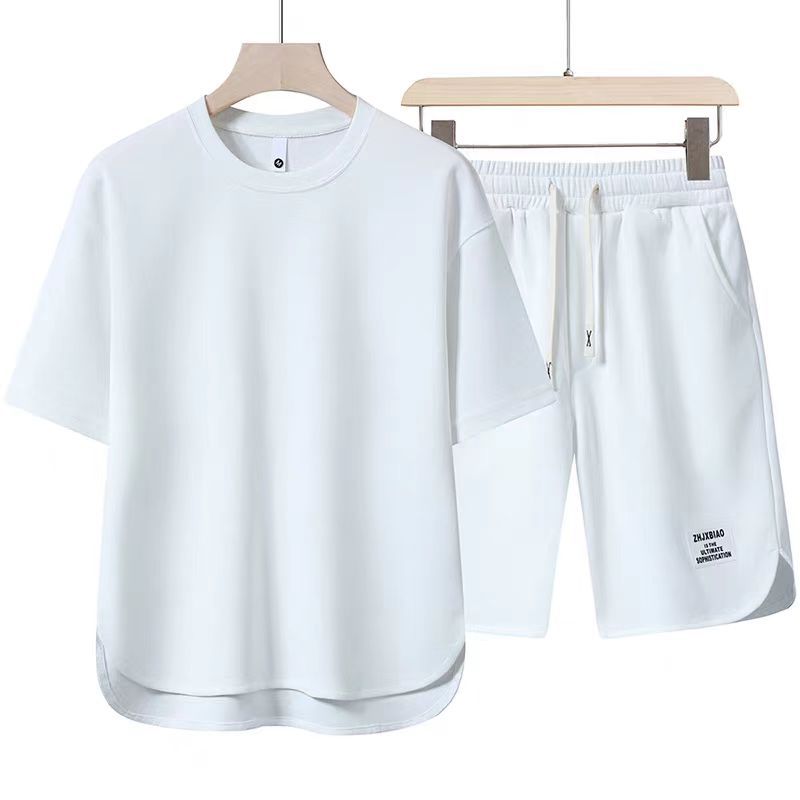 Men's Summer Short Sleeve T-Shirt Crew Neck Solid Color