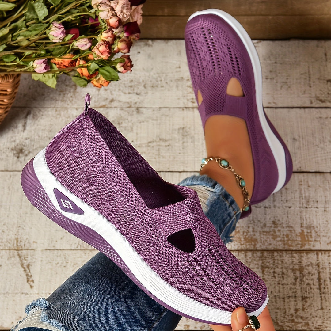 Women Walking Shoes Slip-On Design with Non-Slip Sole and Breathable Upper