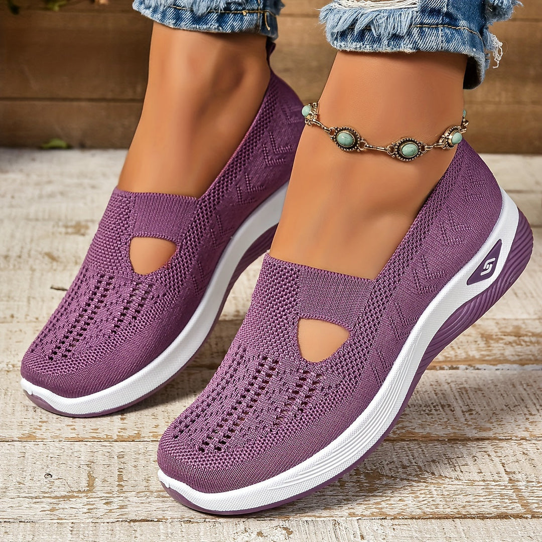Women Walking Shoes Slip-On Design with Non-Slip Sole and Breathable Upper