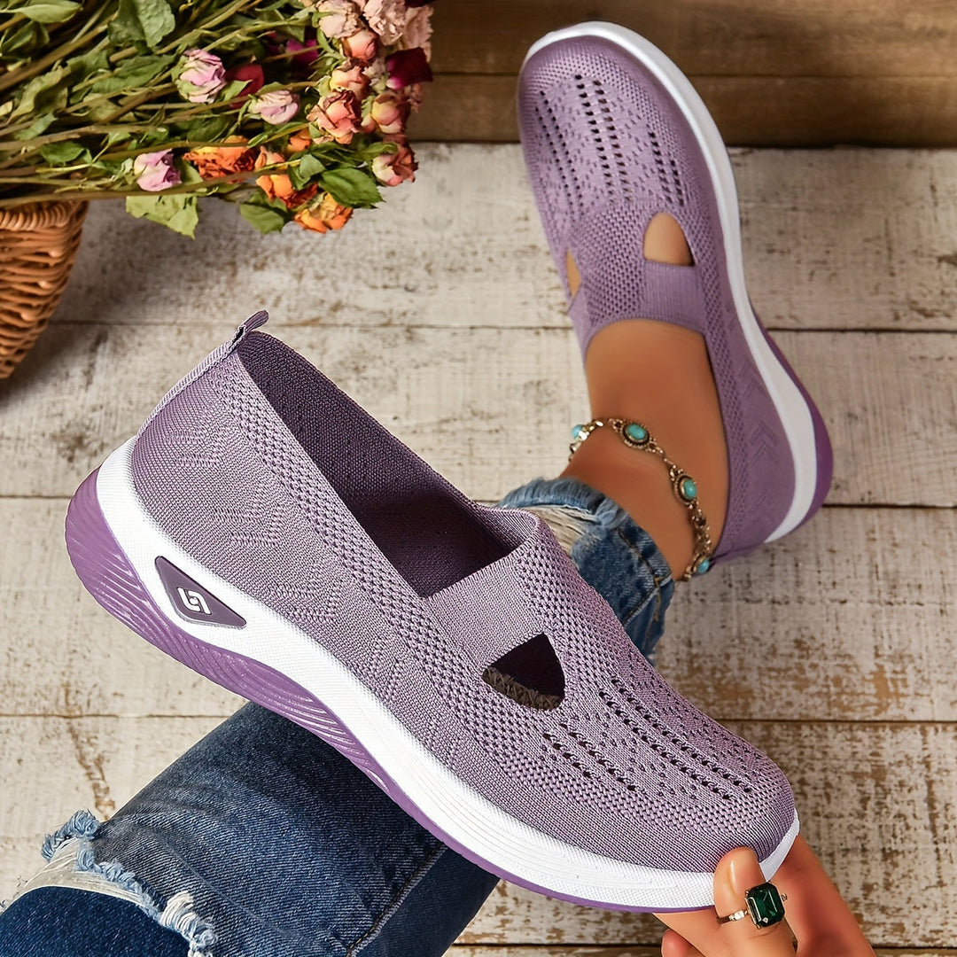 Women Walking Shoes Slip-On Design with Non-Slip Sole and Breathable Upper