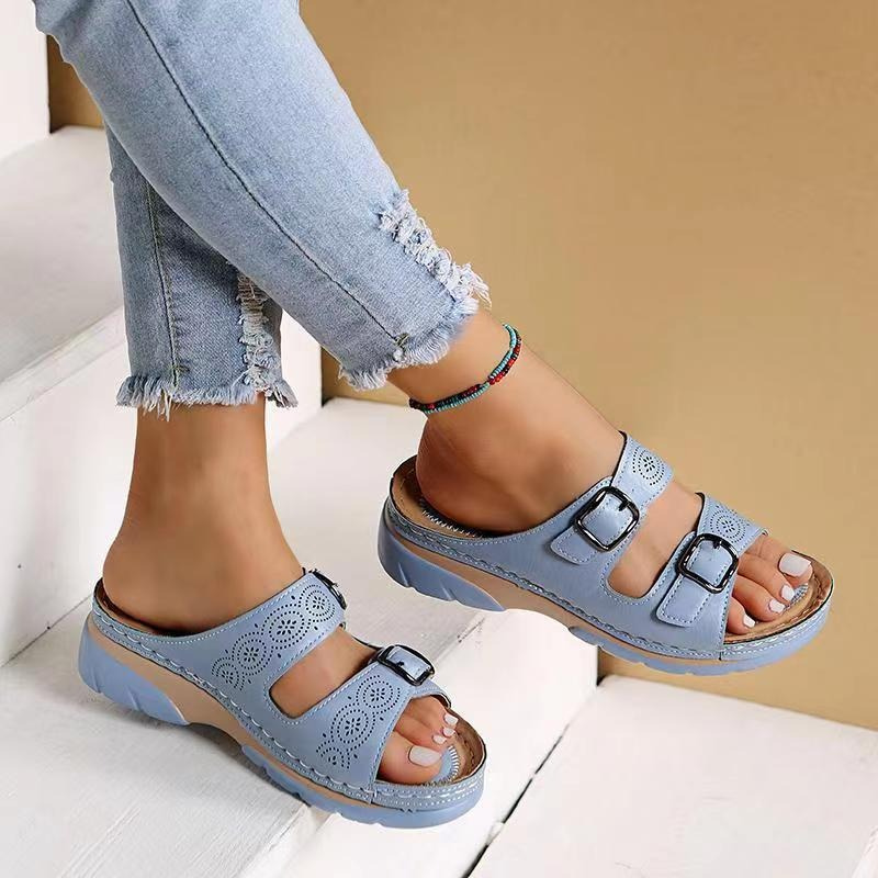 Female Summer Orthopedic Sandals Cushioned Footbed EVA Sole Slip-On Design