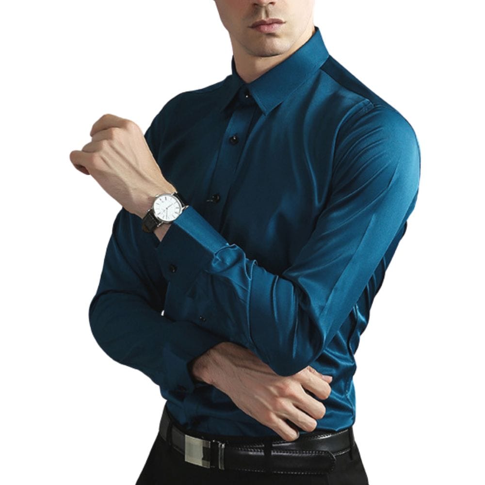 Men Shirt Wrinkle Resistant With Stretch And Quick Dry