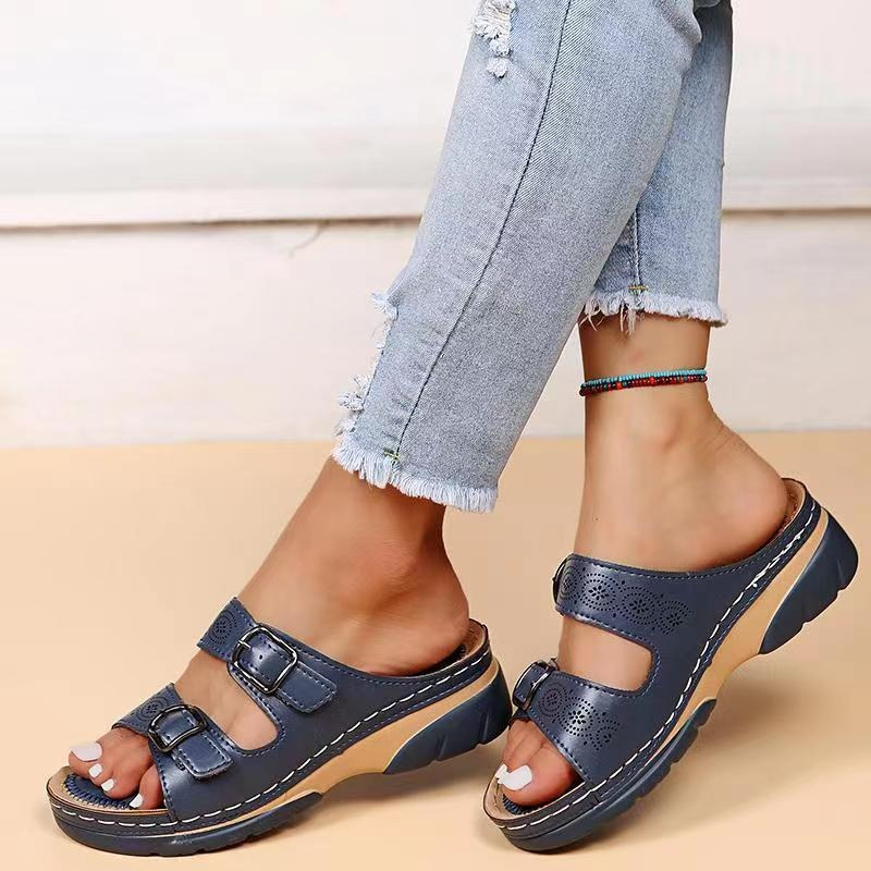 Female Summer Orthopedic Sandals Cushioned Footbed EVA Sole Slip-On Design