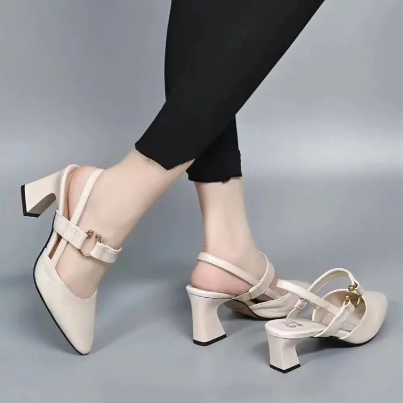 Women Block Heel Shoes Cushioned Insole With Wide Heel Base And Structured Fit