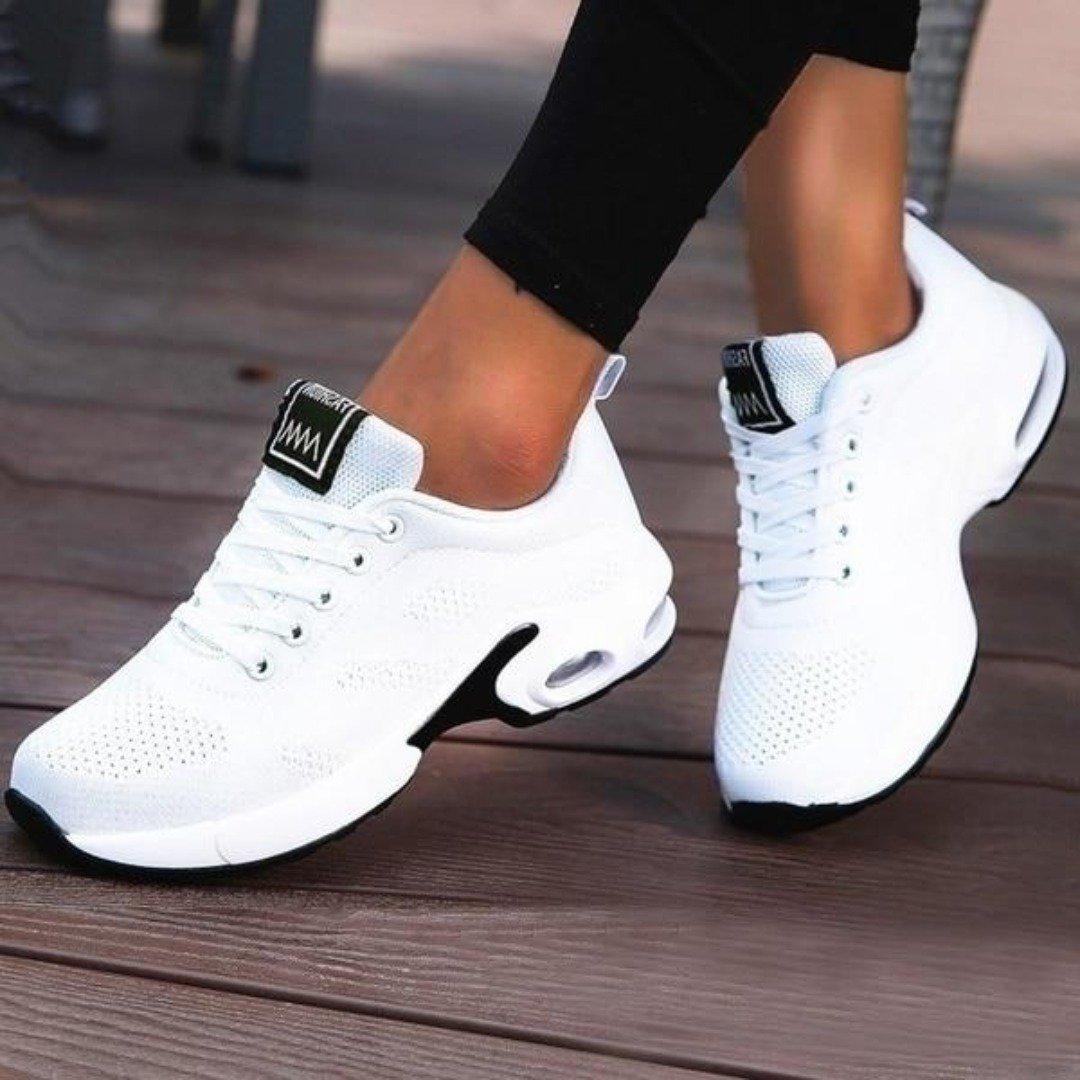 Women Walking Shoes Slip-On Mesh Upper With Cushioned Insole And Elastic Fit