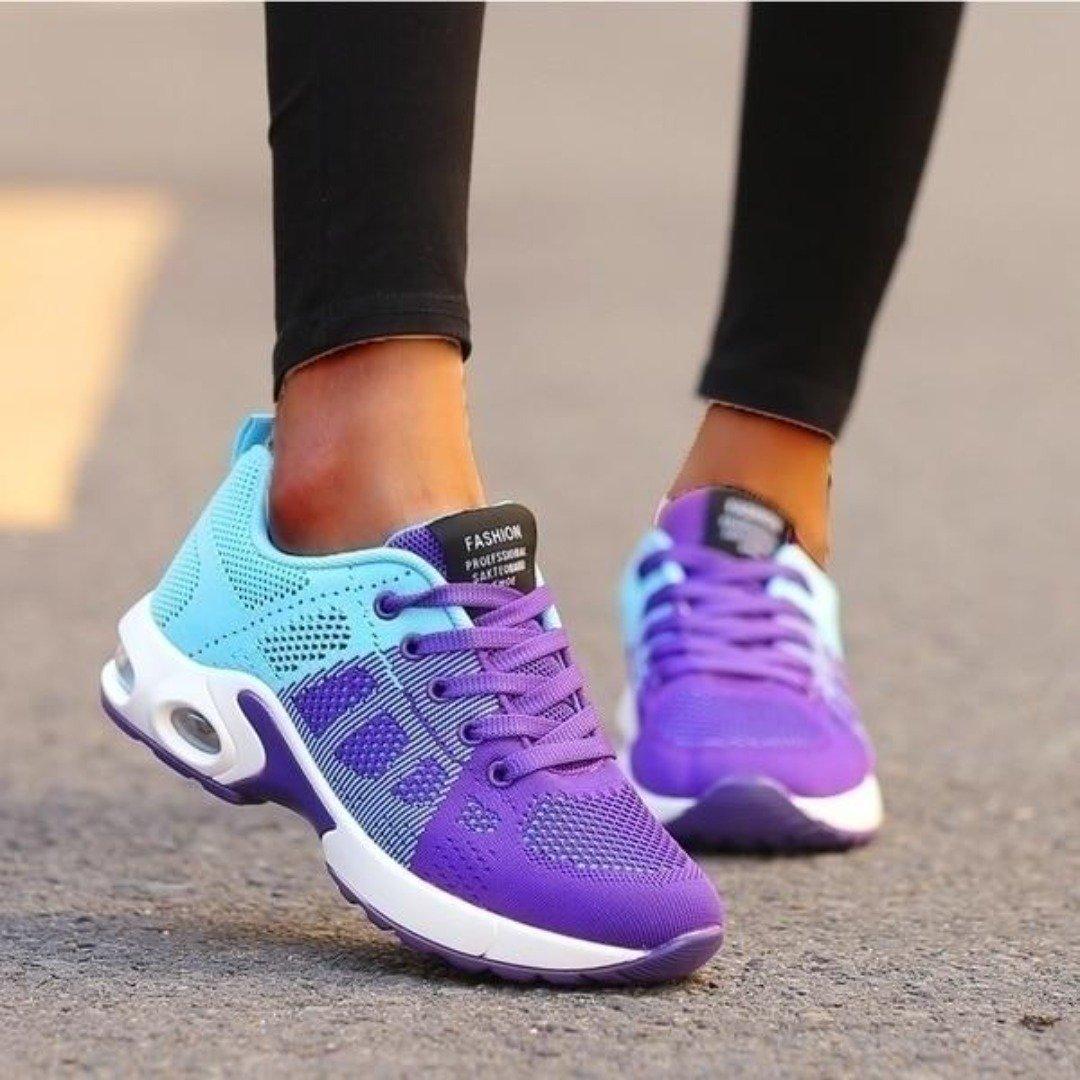 Women Walking Shoes Slip-On Mesh Upper With Cushioned Insole And Elastic Fit