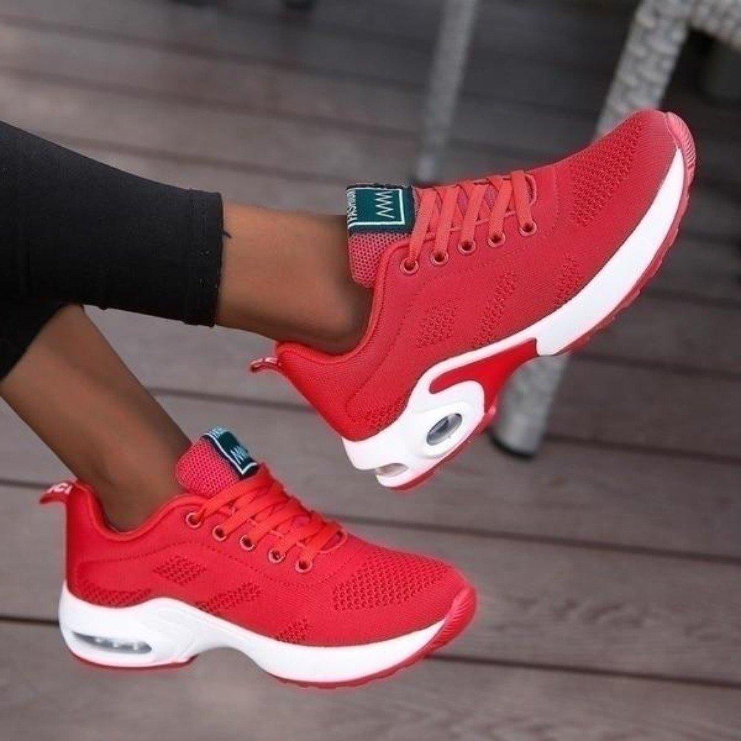 Women Walking Shoes Slip-On Mesh Upper With Cushioned Insole And Elastic Fit