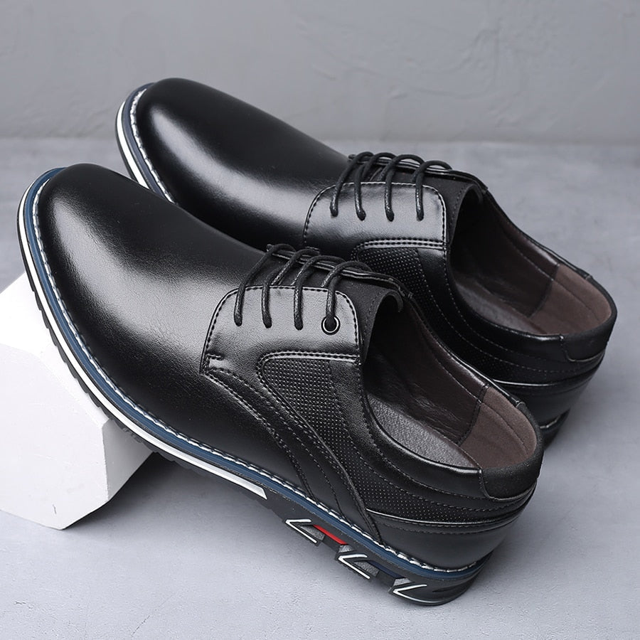 Men Dress Shoes With Arch Support Cushioned Sole And Round Toe