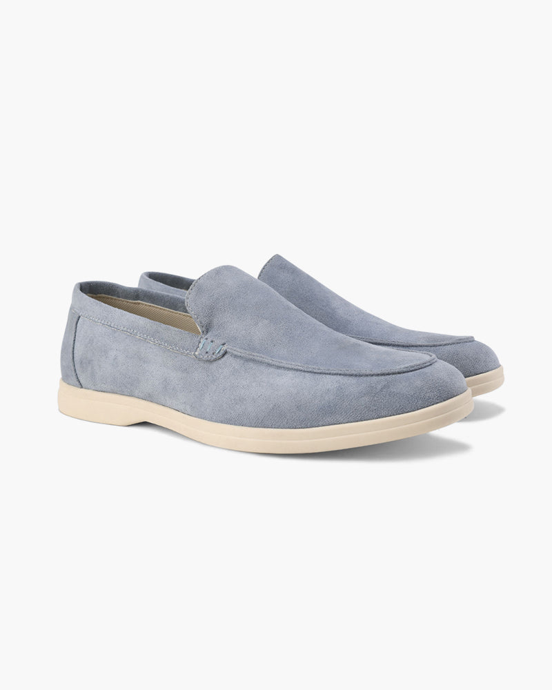 Men Suede Loafers With Slip-On Design And Cushioned Insole