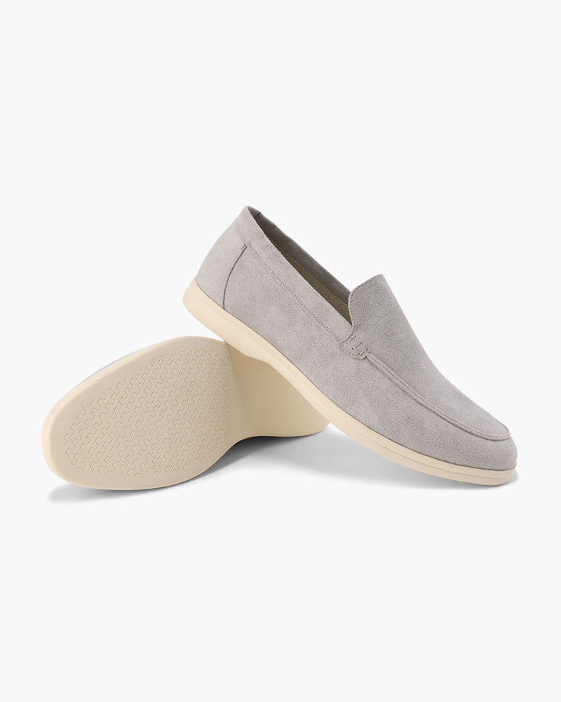 Men Suede Loafers With Slip-On Design And Cushioned Insole