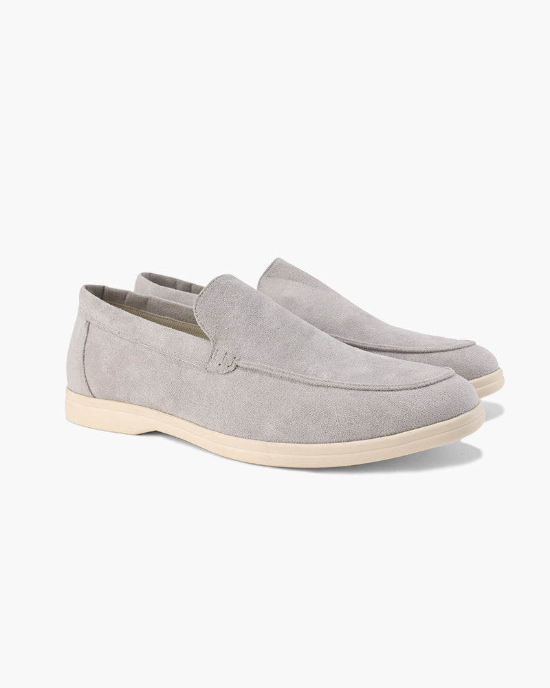 Men Suede Loafers With Slip-On Design And Cushioned Insole