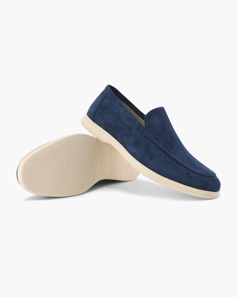Men Suede Loafers With Slip-On Design And Cushioned Insole