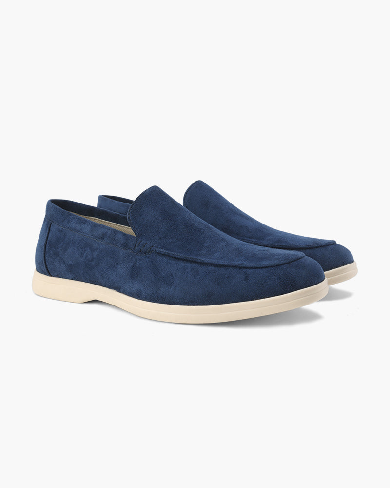 Men Suede Loafers With Slip-On Design And Cushioned Insole