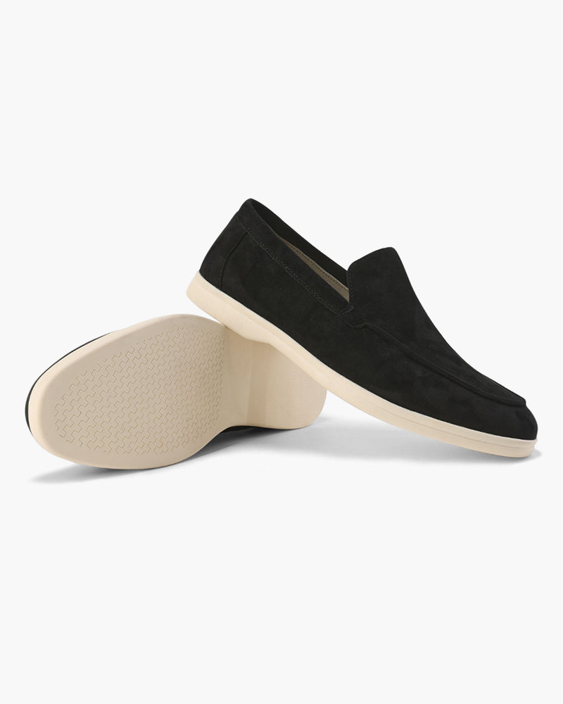 Men Suede Loafers With Slip-On Design And Cushioned Insole