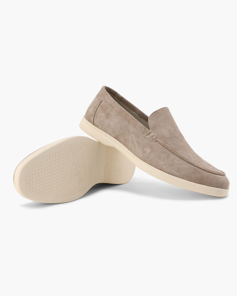 Men Suede Loafers With Slip-On Design And Cushioned Insole