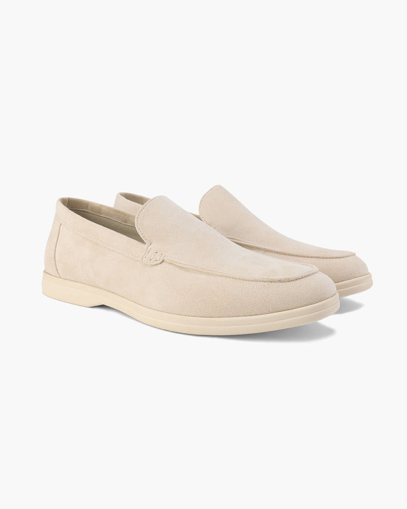 Men Suede Loafers With Slip-On Design And Cushioned Insole