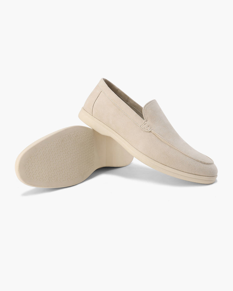 Men Suede Loafers With Slip-On Design And Cushioned Insole