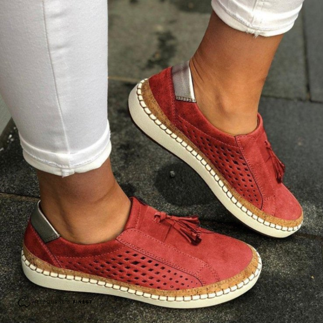 Women Summer Slip-On Shoes Breathable Design With Cushioned Insole And Non-Slip Sole