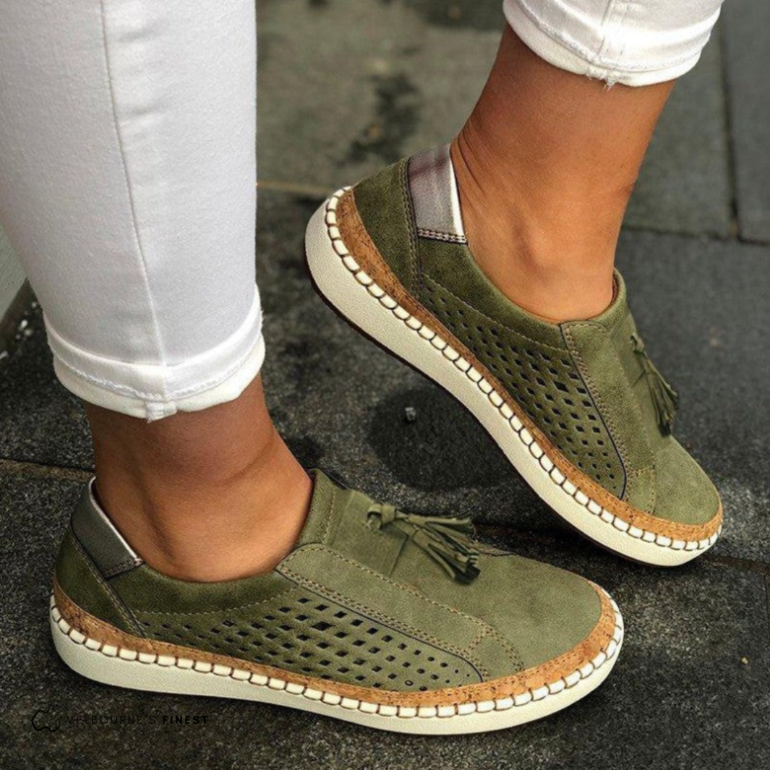 Women Summer Slip-On Shoes Breathable Design With Cushioned Insole And Non-Slip Sole