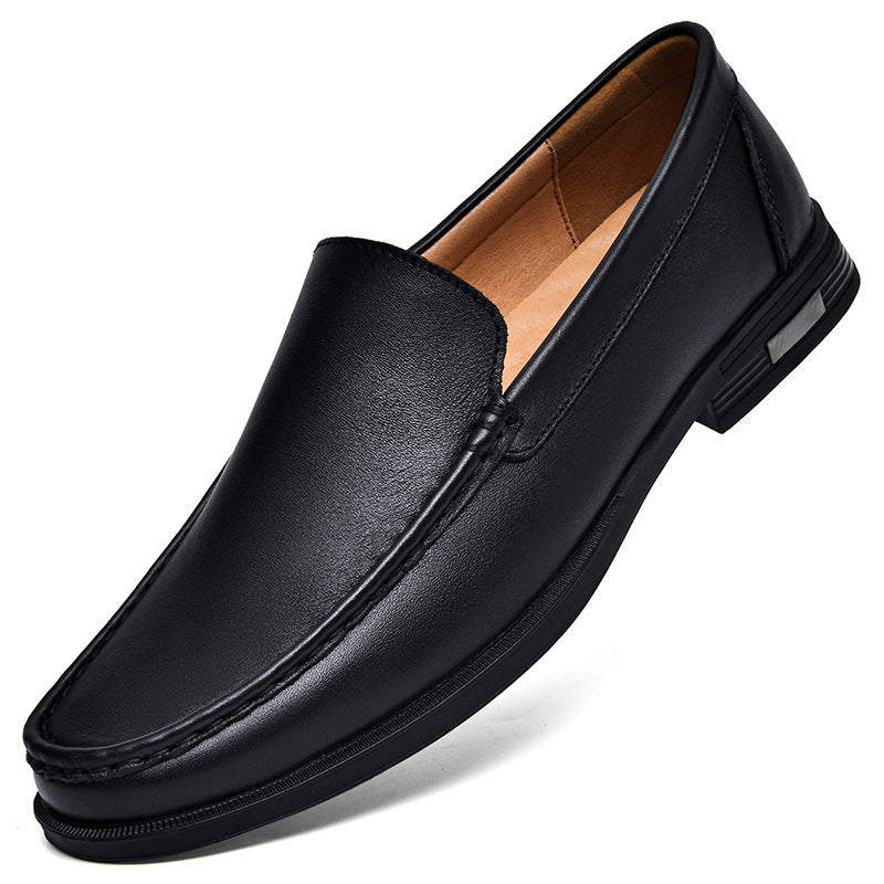 Male Loafers Slip-On Round Toe Rubber Sole Breathable Soft Sole
