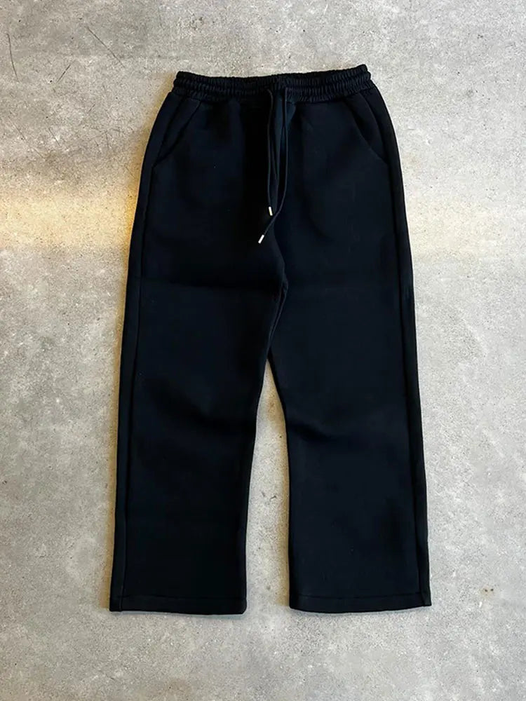 Men Hoodie Jogger Set Oversized Fit Two-Piece Long Sleeve