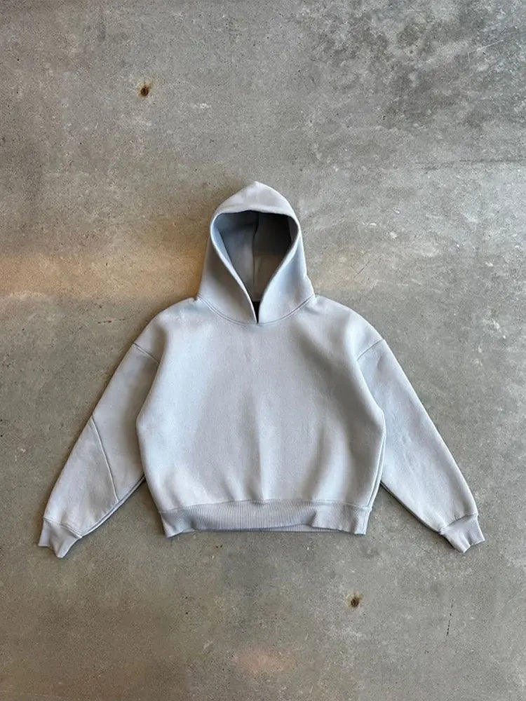 Men Hoodie Jogger Set Oversized Fit Two-Piece Long Sleeve