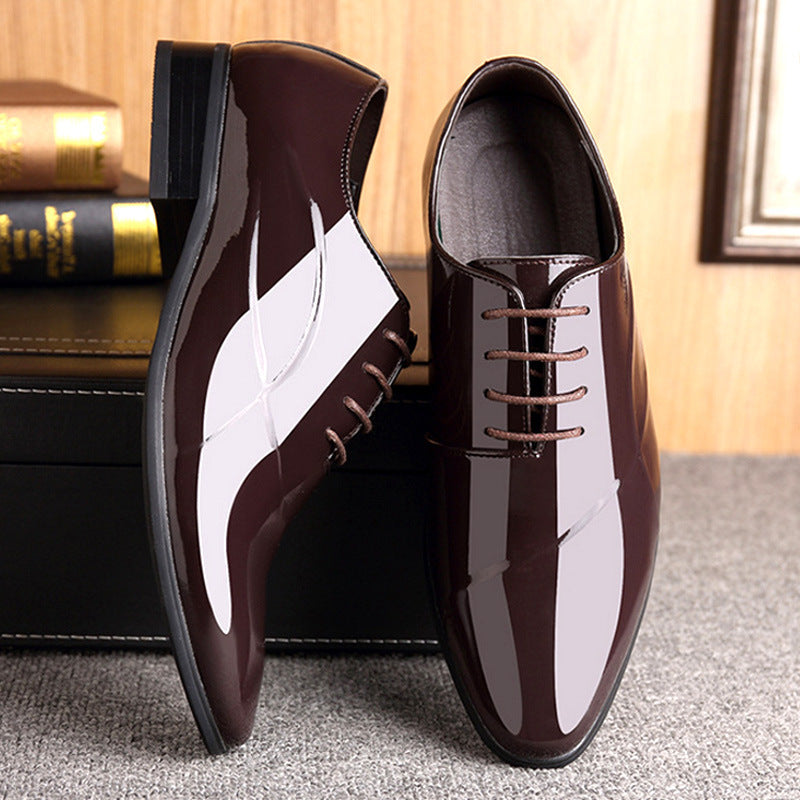 Men’s All-Season Lace-Up Shoes Plus Size PU Leather Upper Non-Slip Rubber Sole
