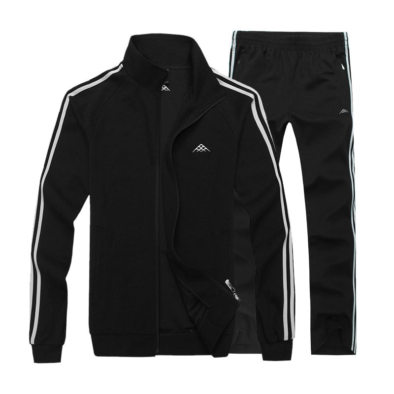 Men Sportswear Suit Lightweight Two-Piece Full Zip Contrast Design