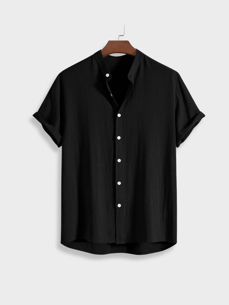 Men Spring Shirt and Shorts Set Short Sleeve Lightweight Breathable