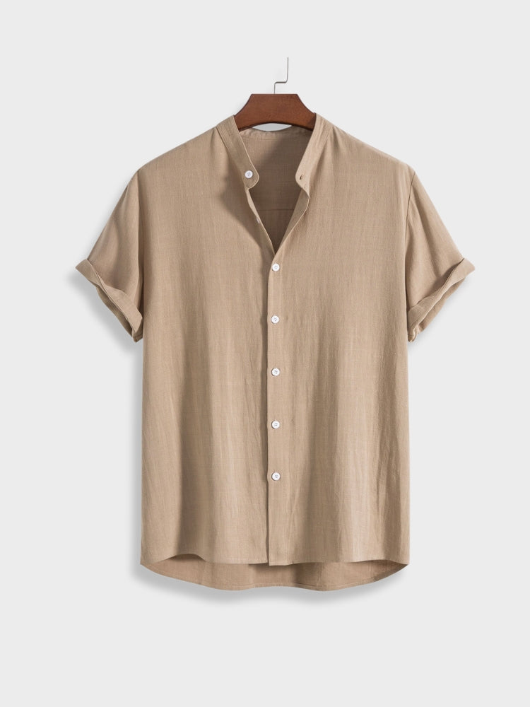 Men Spring Shirt and Shorts Set Short Sleeve Lightweight Breathable