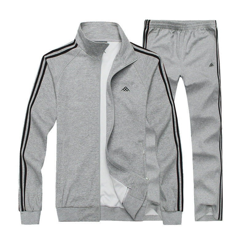 Men Sportswear Suit Lightweight Two-Piece Full Zip Contrast Design