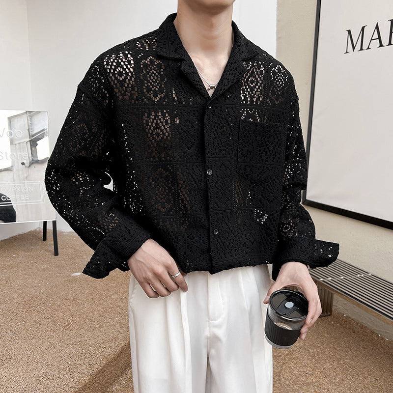 Men’s Summer Loose Fit Cuban Collar Shirt Short and Long Sleeve Options