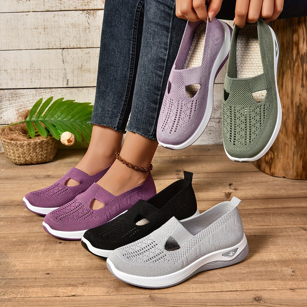 Women Walking Shoes Slip-On Design with Non-Slip Sole and Breathable Upper