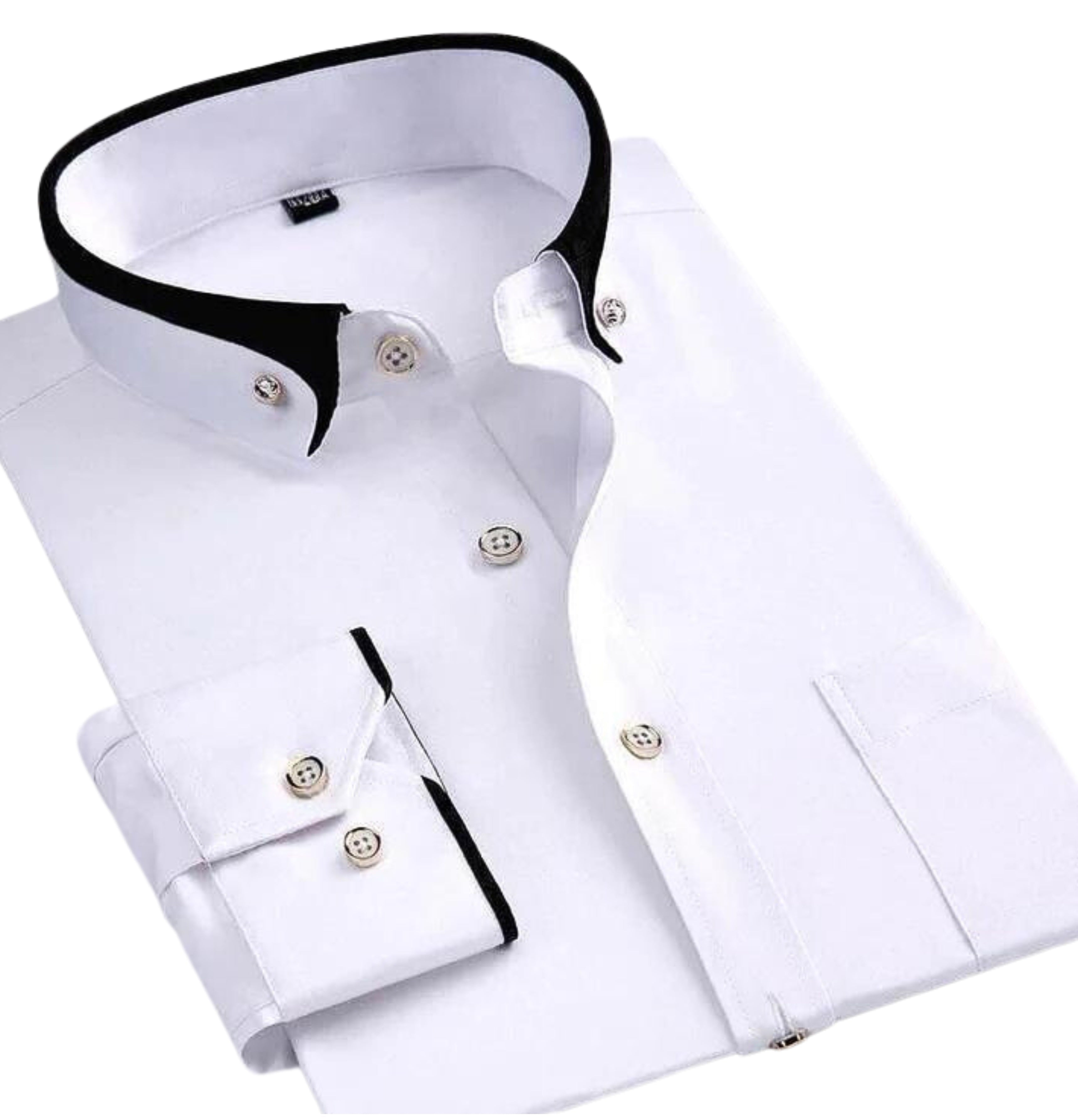 Men’s Spring Long Sleeve Shirt Button-Up Classic Collar Regular Fit