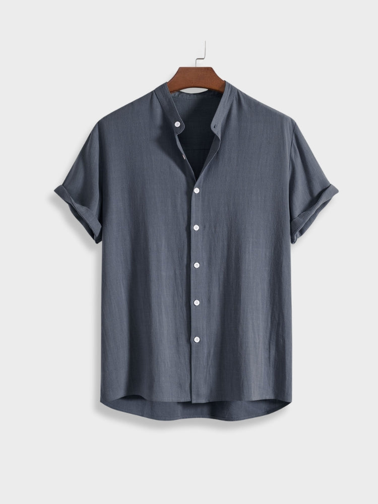 Men Spring Shirt and Shorts Set Short Sleeve Lightweight Breathable