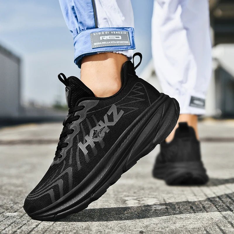 Men Running Shoes With Spring Sole And Shock Absorption