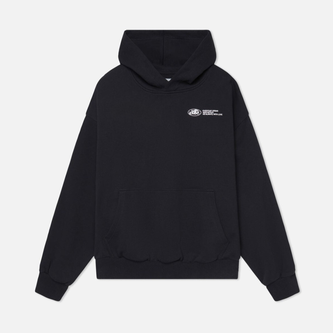 Women Autumn Fleece Hoodie Adjustable Hood Relaxed Fit